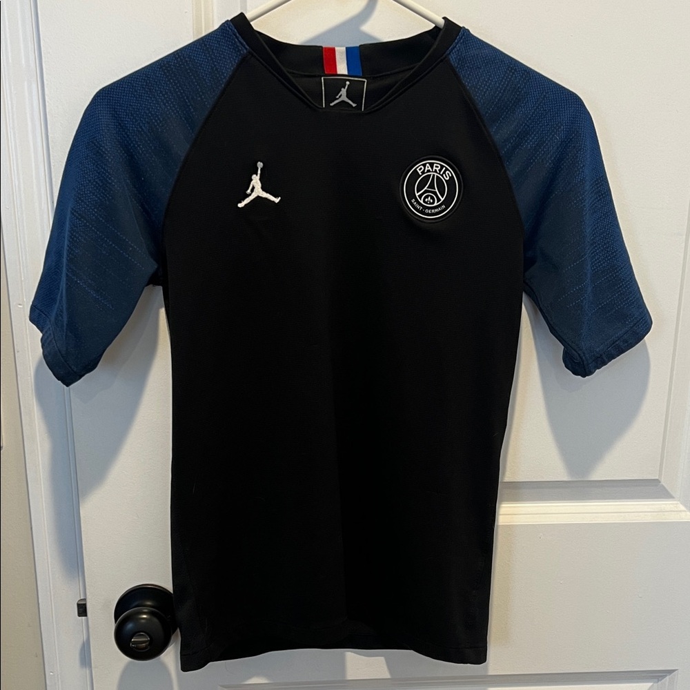Kids Black and Blue Jordan Paris Saint-German PSG Strike Training Jersey